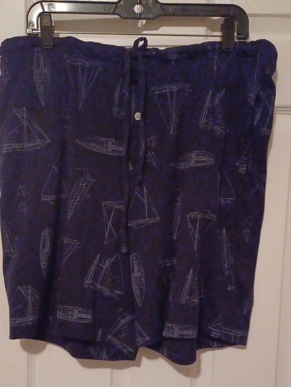 Merona Men's Navy Patterned Casual Drawstring Shorts Size M